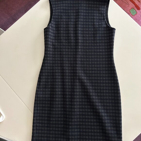 Mock Neck Dress in Gingham Knit - Picture 4 of 6